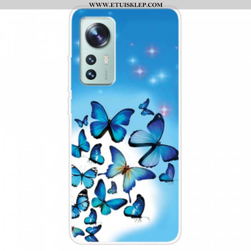Futerały do Xiaomi 12 / 12X Silikonowe Niebieskie Motyle